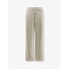 Beige denim trousers
