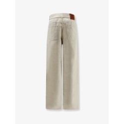 Beige denim trousers