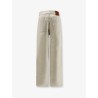 Beige denim trousers