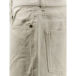 Beige denim trousers