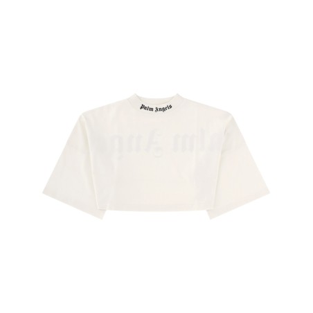 T-SHIRT CROP CON LOGO