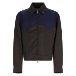 GIACCA IN LANA E MOHAIR CON ZIP
