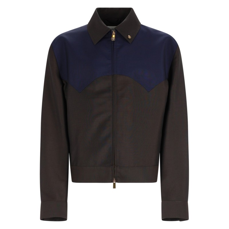 GIACCA IN LANA E MOHAIR CON ZIP