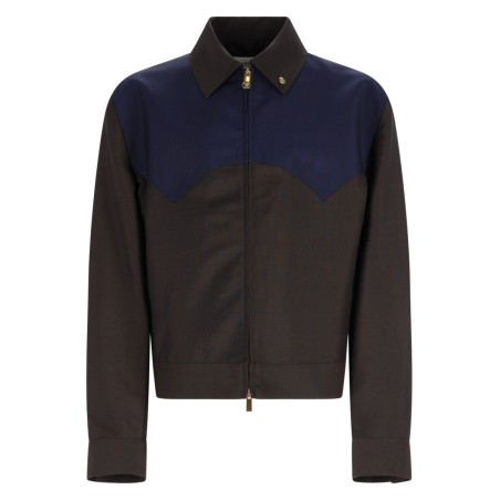 GIACCA IN LANA E MOHAIR CON ZIP
