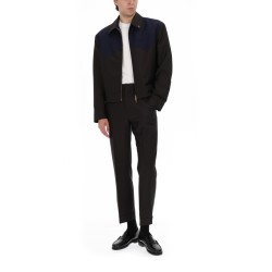 GIACCA IN LANA E MOHAIR CON ZIP