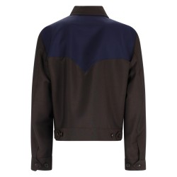 GIACCA IN LANA E MOHAIR CON ZIP