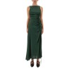GATHERED SATIN DRESS