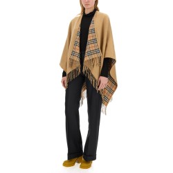 REVERSIBLE CHECK WOOL CAPE