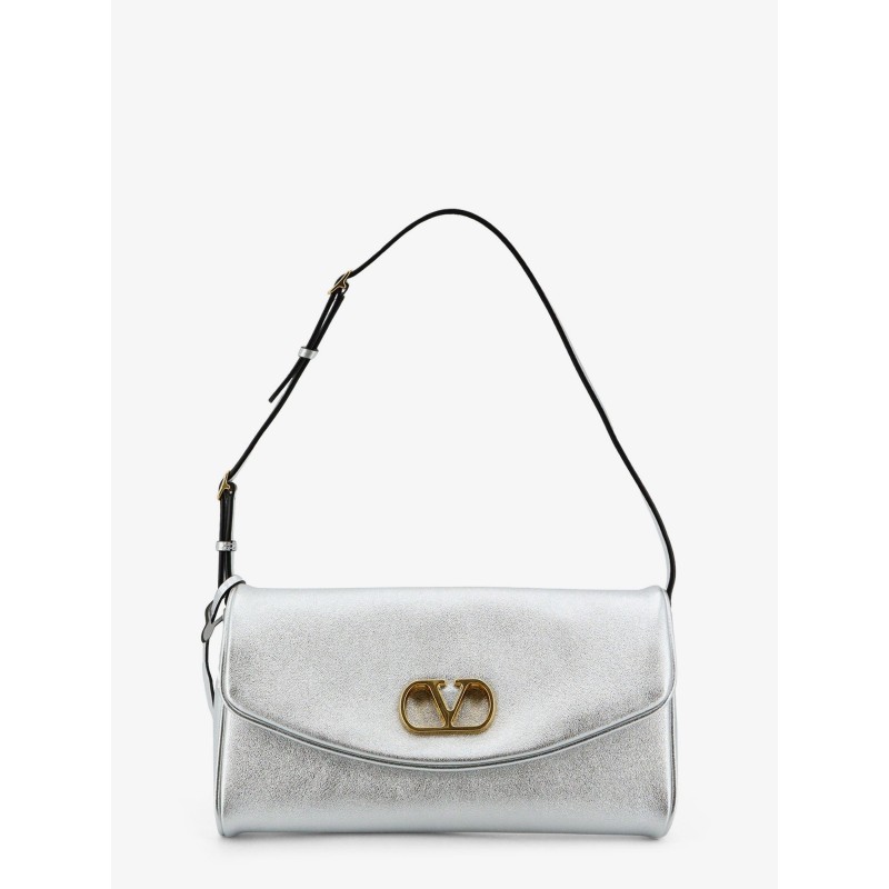 DeVain laminated leather shoulder bag