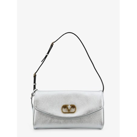 DeVain laminated leather shoulder bag