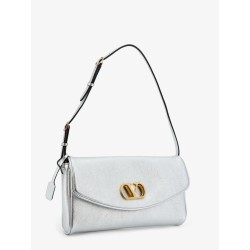 DeVain laminated leather shoulder bag
