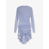 Gathered jersey mini dress