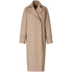 DOUBLE-BREASTED COTTON TRENCH COAT