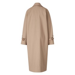 DOUBLE-BREASTED COTTON TRENCH COAT