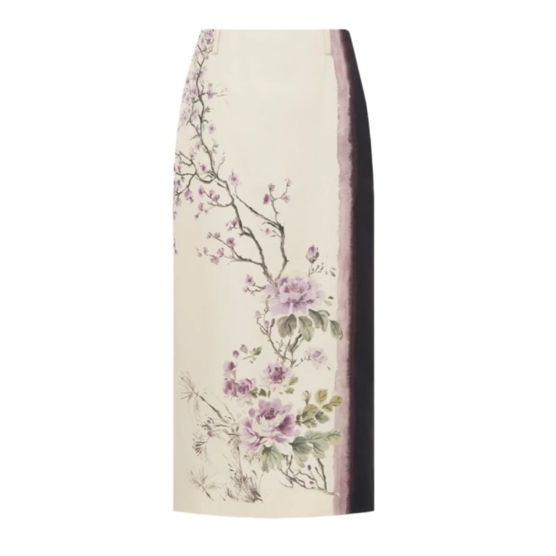 PRINTED MIDI SKIRT