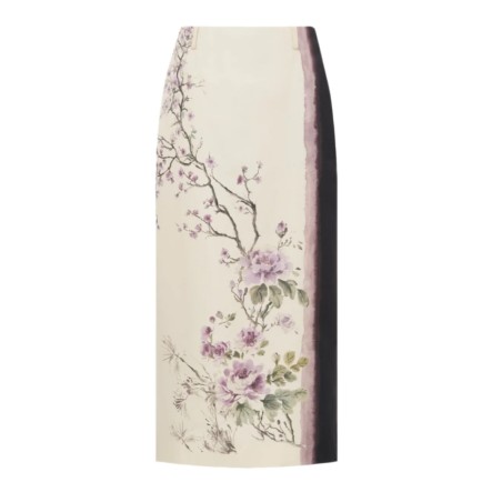 PRINTED MIDI SKIRT