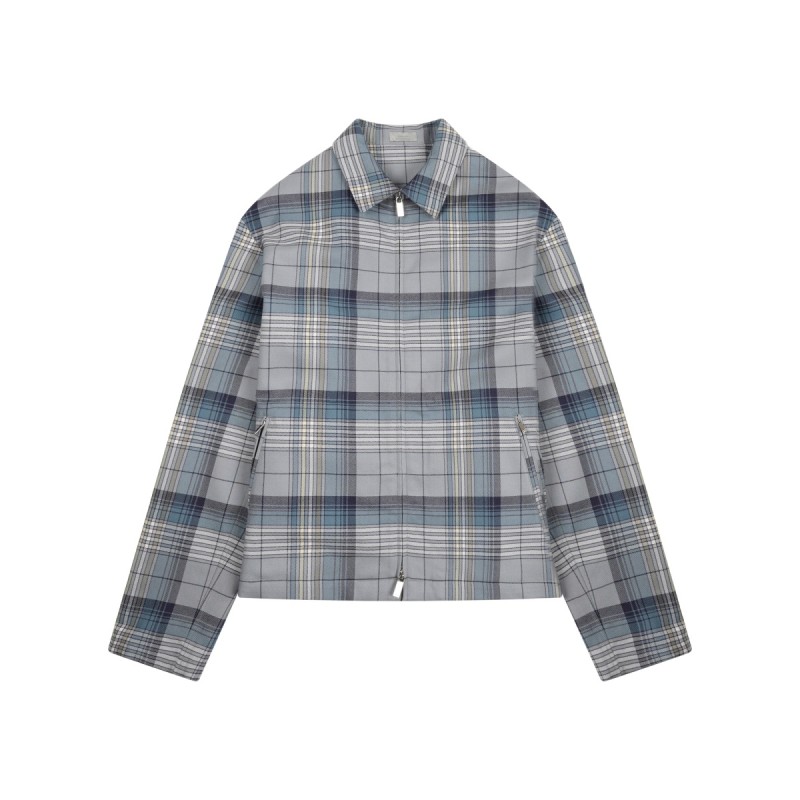 ZIPPERED "CHECK" SHIRT