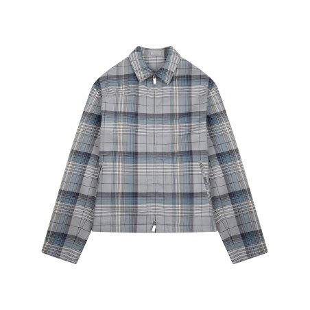 ZIPPERED "CHECK" SHIRT