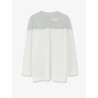 Cotton t-shirt with voile insert