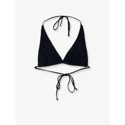 Guiana Crinkle Lurex Bikini Top