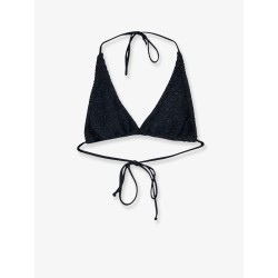 Guiana Crinkle Lurex Bikini Top