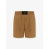 Cotton and linen shorts with Triomphe patch
