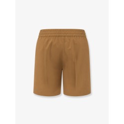 Cotton and linen shorts with Triomphe patch