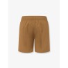 Cotton and linen shorts with Triomphe patch