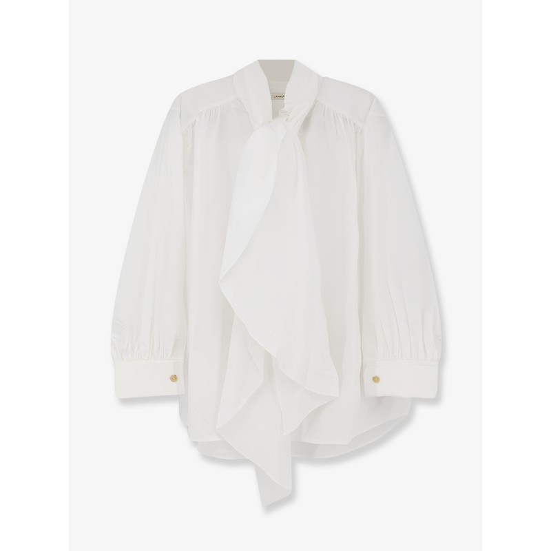 Cotton shirt with knot detail
