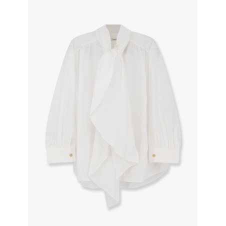 Cotton shirt with knot detail