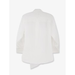Cotton shirt with knot detail