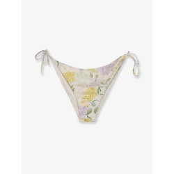 Virgo Bikini Slip with Lemony Flower print