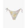 Virgo Bikini Slip with Lemony Flower print