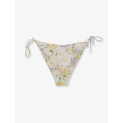 Virgo Bikini Slip with Lemony Flower print