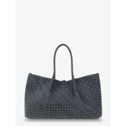 Pinacoteca suede handbag with Intrecciato motif