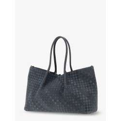 Pinacoteca suede handbag with Intrecciato motif
