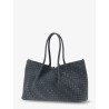 Pinacoteca suede handbag with Intrecciato motif