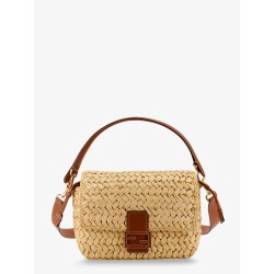 Mamma Baguette Medium raffia crossbody bag