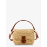 Mamma Baguette Medium raffia crossbody bag
