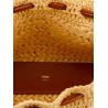 Mamma Baguette Medium raffia crossbody bag