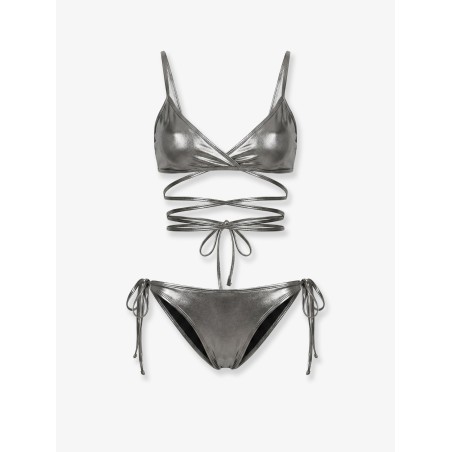 The Attico Il Primo Bagno lycra bikini with a metallic effect