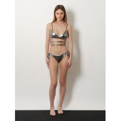 The Attico Il Primo Bagno lycra bikini with a metallic effect