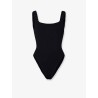Crinkle fabric one-piece swimsuit