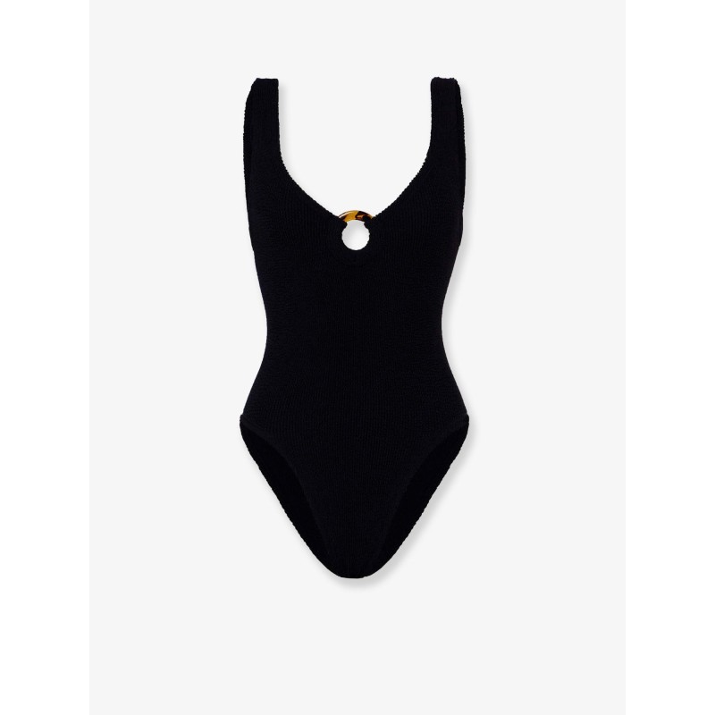 Celine Crinkle fabric one-piece swimsuit