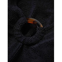 Celine Crinkle fabric one-piece swimsuit