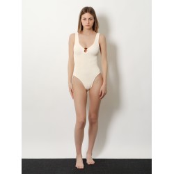 Celine Crinkle fabric one-piece swimsuit