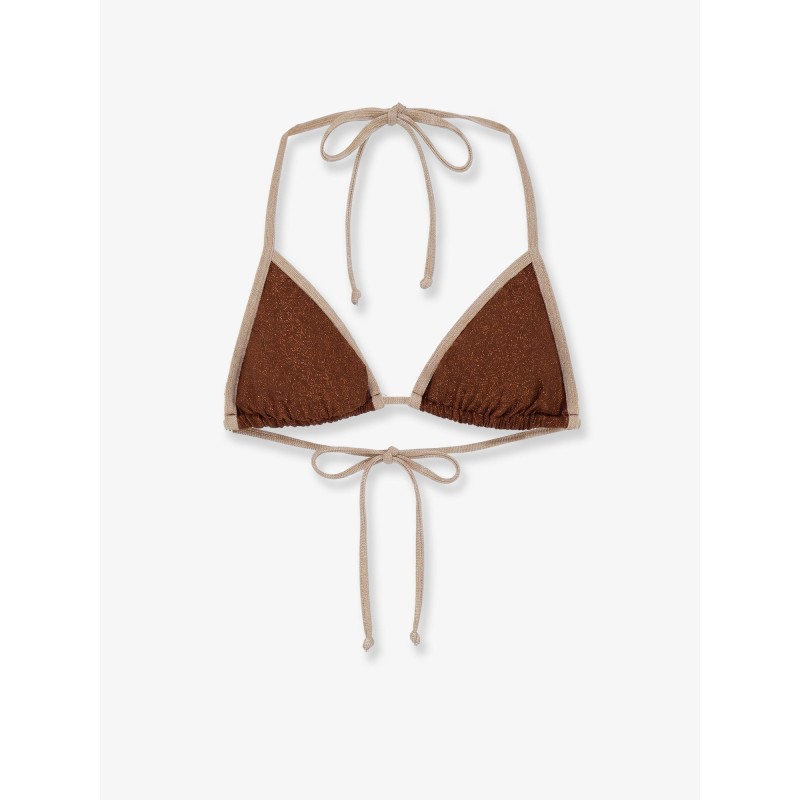 Leah String Bikini Top with lurex effect