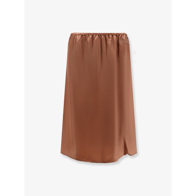 Cupro blend midi skirt