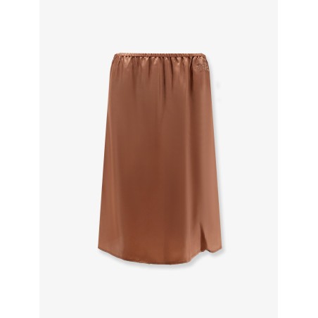 Cupro blend midi skirt