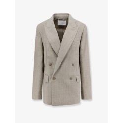 Newark double-breasted mélange virgin wool blazer